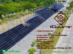 Alquiler de tribunas 6,6m x 22m x 4,5 m de altura Alquiler de tribunas